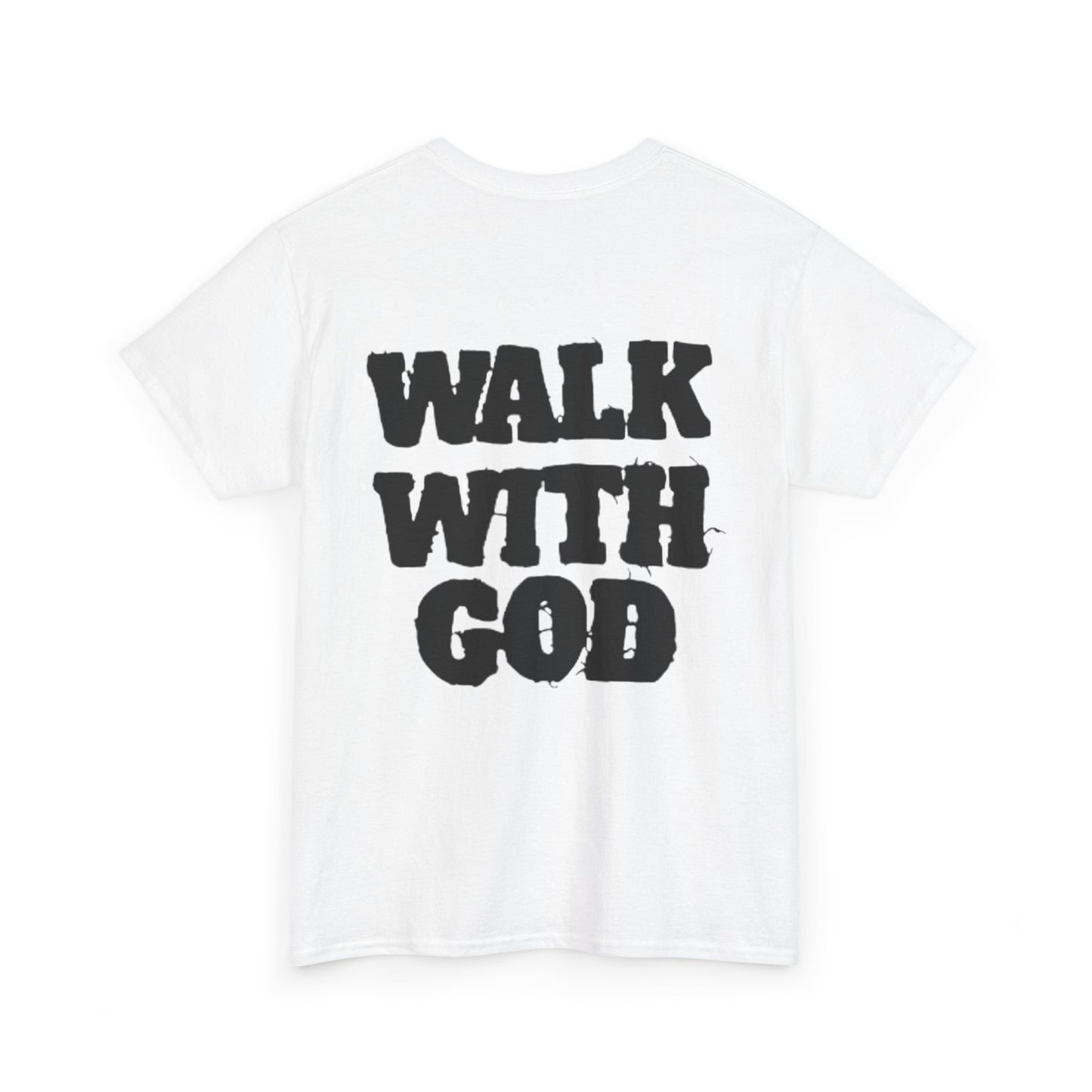 Unisex Heavy Cotton Tee - Walk With God, Christian Shirt, Inspirational Apparel, Faith-Based Gift, Casual Wear, Spiritual T-Shirt
