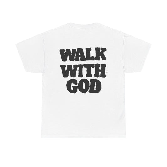Unisex Heavy Cotton Tee - Walk With God, Christian Shirt, Inspirational Apparel, Faith-Based Gift, Casual Wear, Spiritual T-Shirt